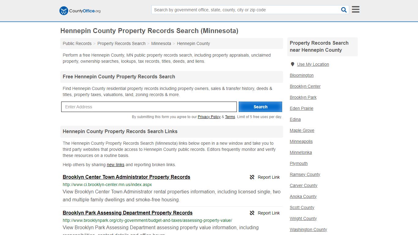 Hennepin County Property Records Search (Minnesota) - County Office